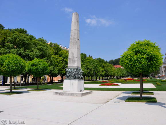 European platform with the Spa Park in the background