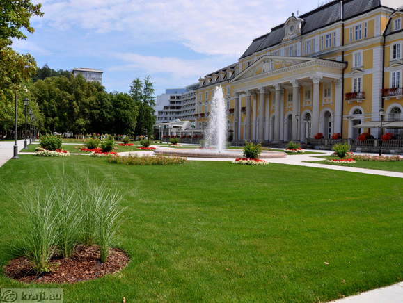 Fountain in front of the Grand Hotel Rogaska