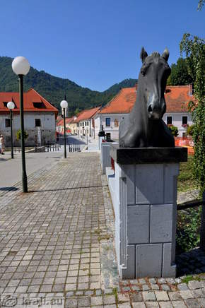 Stari trg (Old Square) on the other side of the bridge