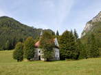Chapel of Christ the King - Chapel of Christ the King from the road through Logar Valley 
