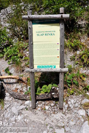 Information board - Natural monument Rinka Waterfall Information board - Natural monument Rinka Waterfall
