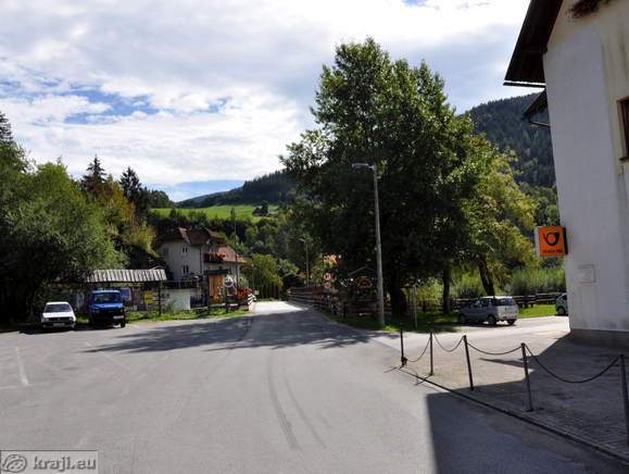 Road in the Ljubno ob Savinji direction Road in the Ljubno ob Savinji direction