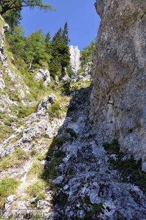 Jeklenice (zajle) na začetku poti