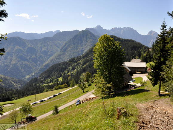 View back on tourist farm