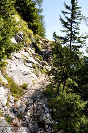 Last part of the path to Potocka zijalka Cave