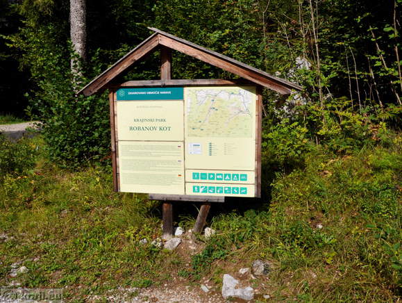 Informativna tabla - Krajinski park Robanov kot