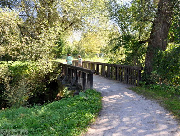 Most čez potok med Škalskim in Velenjskim jezerom