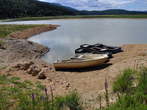 Lake Cerknica in summer - Boats by Lake Cerknica 