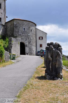 Road through the main entrance tower