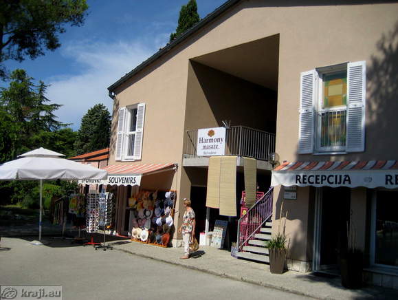 Spominki, Harmony masaže, recepcija Belvedere