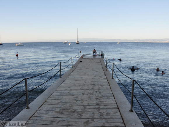 Pier on the beach in Fiesa