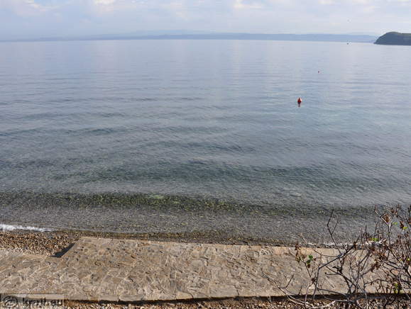 Path of the beach in Fiesa from height