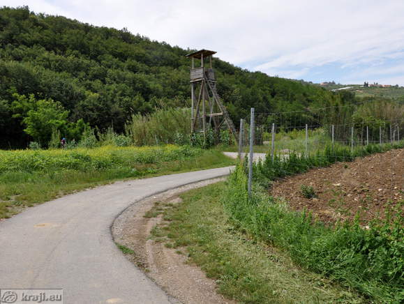 Observation tower by the cycling route Parenzana