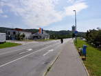 Koper-Izola - Turning left for the cycling route to Portoroz/Strunjan 