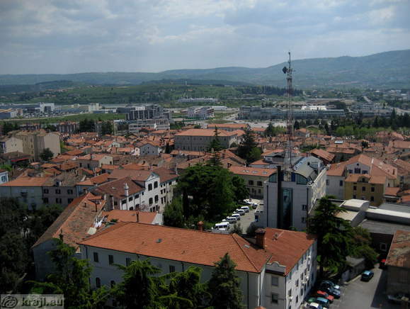 View of RTV Slovenia building and Koper neighbourhood