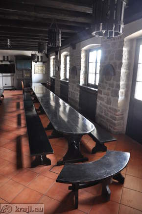 Long table and benches
