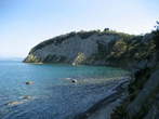 Strunjan Nature Reserve - Bay of St. Cross (Moon Bay) - at the bottom 
