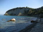 Strunjan Nature Reserve - Bay of St. Cross (Moon Bay) - at the bottom 