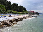 Morsko kopališče Grand Hotel Bernardin - Pogled na plažo v smeri proti Bernardinu 