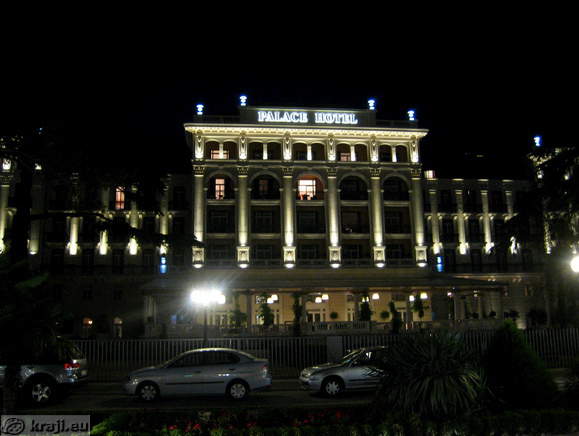 Palace Hotel at night