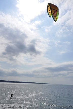 Seca Cape is a popular place for kiteboarding