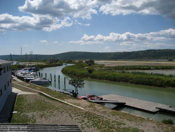 View of Grande Channel from Viewing platform at Salina Square