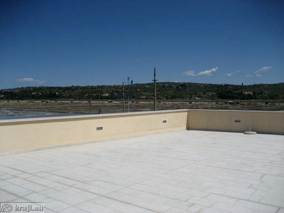 Viewing platform with a nice view on Secovlje Salina Nature Park