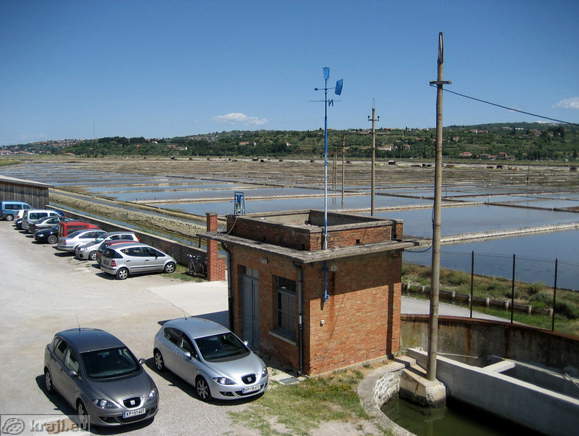View of the Salina Square and the north part of Secovlje Salt-pans - Lera
