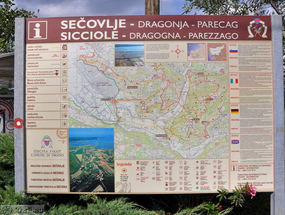 Informativna tabla - Sečovlje, Dragonja, Parecag
