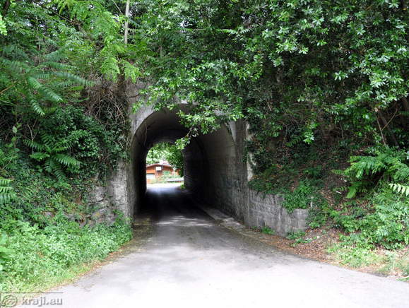 Tunnel that leads to cycling route Parenzana between Portoroz and Izola