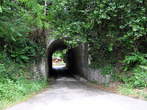 Camp Strunjan - Tunnel that leads to cycling route Parenzana between Portoroz and Izola 