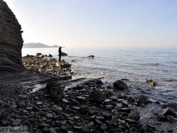 Rtič Strunjan s pogledom na Piran
