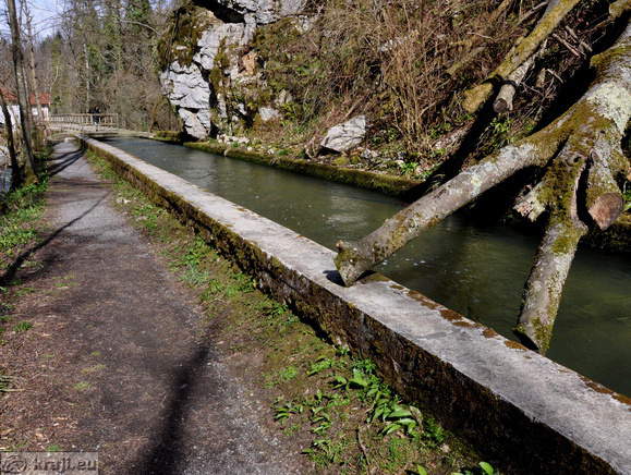 Pogled nazaj na lesen most