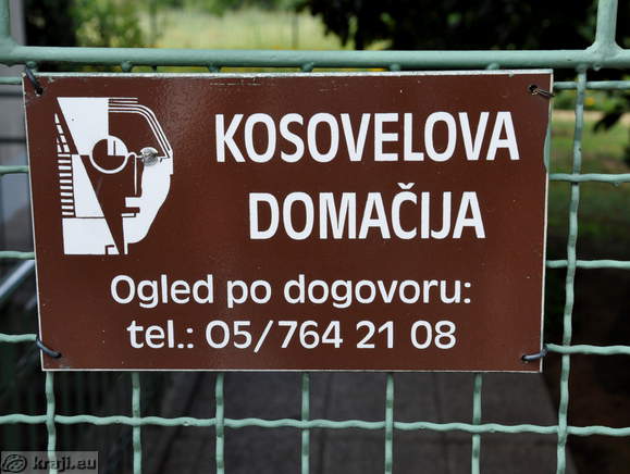 Information board about the visits of the Kosovel Home