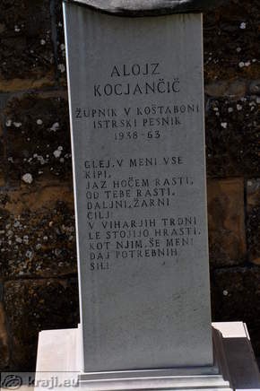 Kostabona - Büste von Alojz Kocjancic