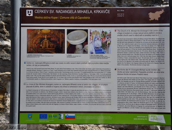 Informativna tabla - Cerkev sv. nadangela Mihaela