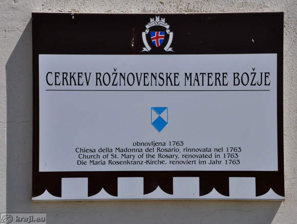 Information board - Church of Our Lady of the Rosary