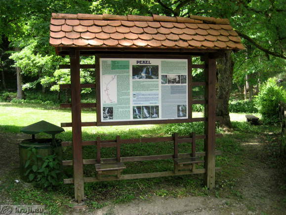 Information board about Pekel Gorge