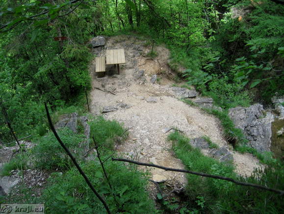 Bench at the third waterfall