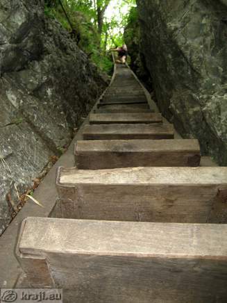 Steep stairs to the other waterfalls
