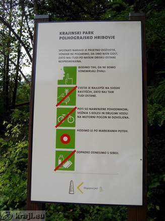 Regional park Polhov Gradec hills