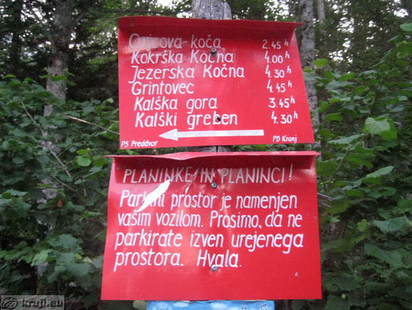 Höhenweg: Suhadolnik-Kokra Sattel