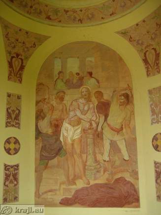 Painting in the chapel of the Way of the Cross