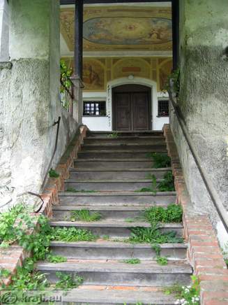 Stairs to the chapel of St. Cross