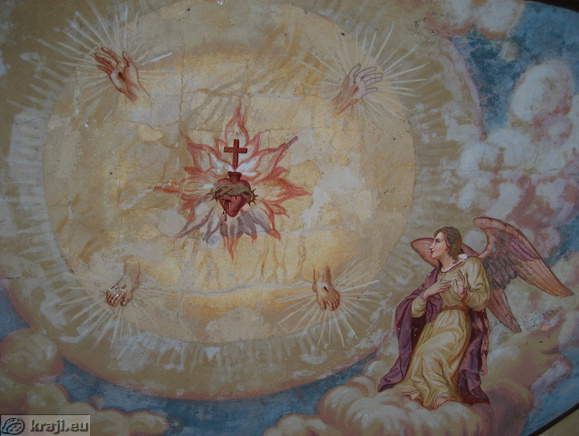 Ceiling in front of the chapel of St. Cross