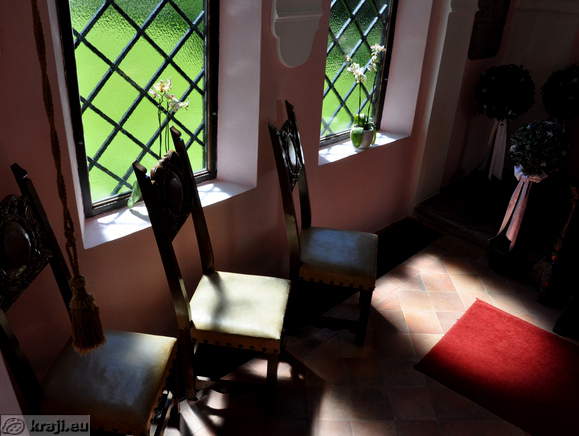 Old chairs in the Castle Chapel