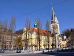 Levstikov trg (Levstik Square) - Levstik Square with the St. James's Church 