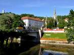 Levstikov trg (Levstik Square) - Sentjakob Bridge and Levstikov trg on the other side of Ljubljanica 