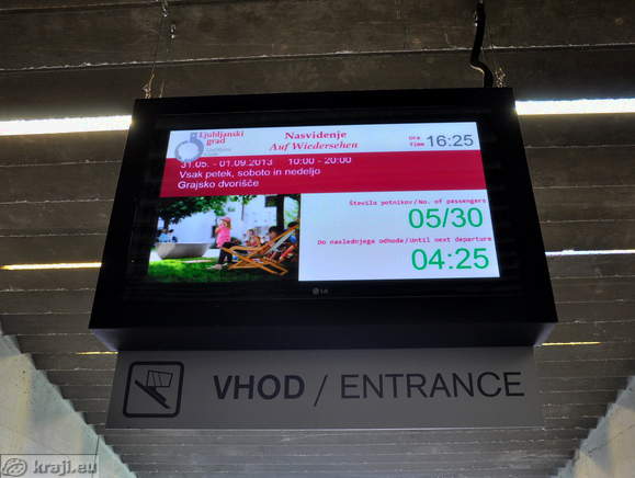 Informacije o naslednji vožnji