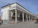 Plecnik's Market - Arcaded galleries in the direction of the Dragon's Bridge 
